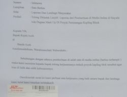 Aktivis LSM Bungoeng Lam Jaroe, Layangkan Serta Surati Kepala Kejaksaan Tinggi Aceh.