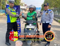 Hari Ke-9 Operasi Keselamatan Maung 2026, Sat Lantas Polres Lebak Apresiasi Pengendara Tertib dengan Bagikan Tumbler