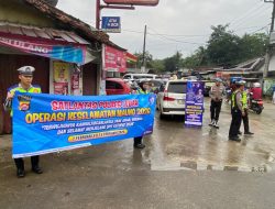 Ciptakan Kamseltibcarlantas, Sat Lantas Polres Lebak Gelar Himbauan Humanis di Hari Ke-8 Ops Keselamatan Maung 2026