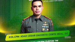 Persaudaraan Mimikri Ucapkan Selamat atas Jabatan Baru Kol. CPM Joao Cesar Dacosta Corte Real, SE sebagai Kasat Lidkrim Puspom TNI