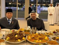 Momen Prabowo Buka Puasa Bersama Presiden MBZ , Disuguhi Sajian Khas Timur Tengah.