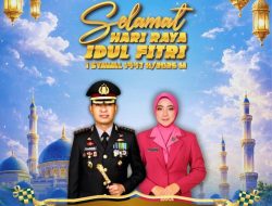 Kapolres Metro Tangerang Kota beserta Staf dan Bhayangkari mengucapkan Selamat Hari Raya Idul Fitri 1447 H / 2026